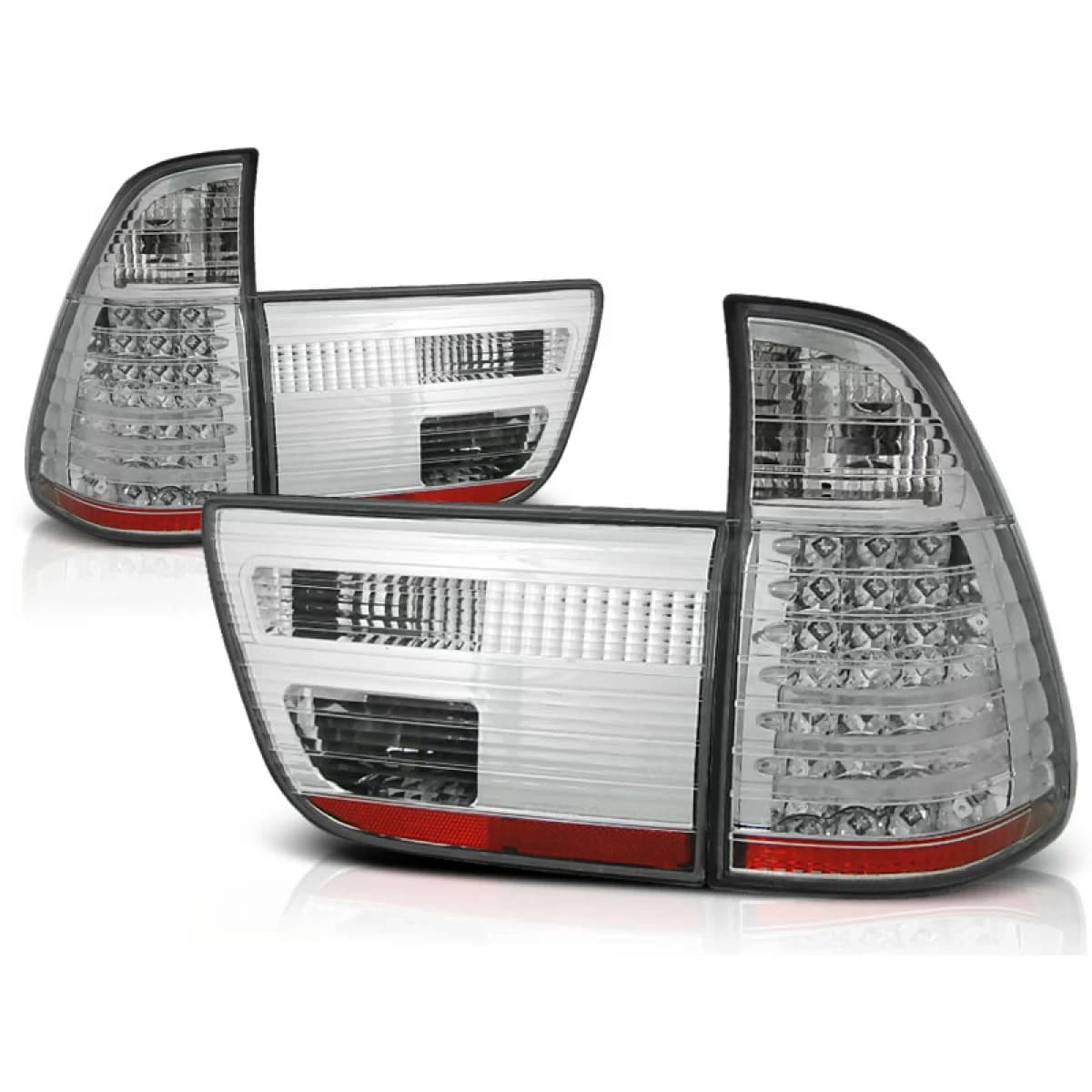 LED TAIL LIGHTS CHROME fits BMW X5 E53 09.99-10.03