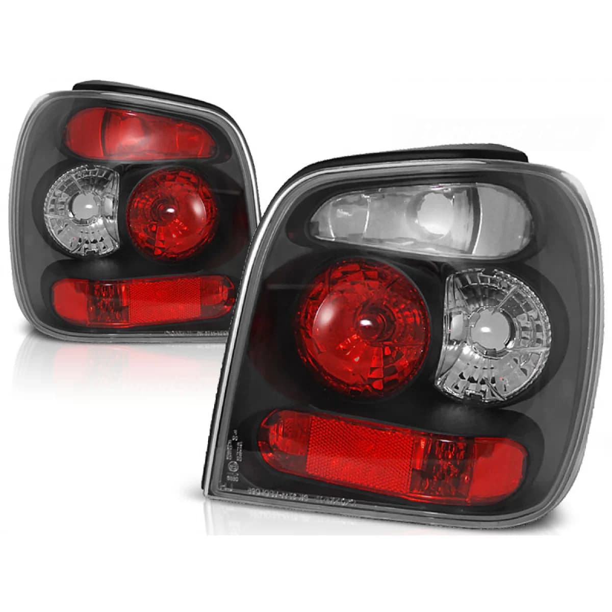 TAIL LIGHTS BLACK fits VW POLO 6N 10.94-09.99