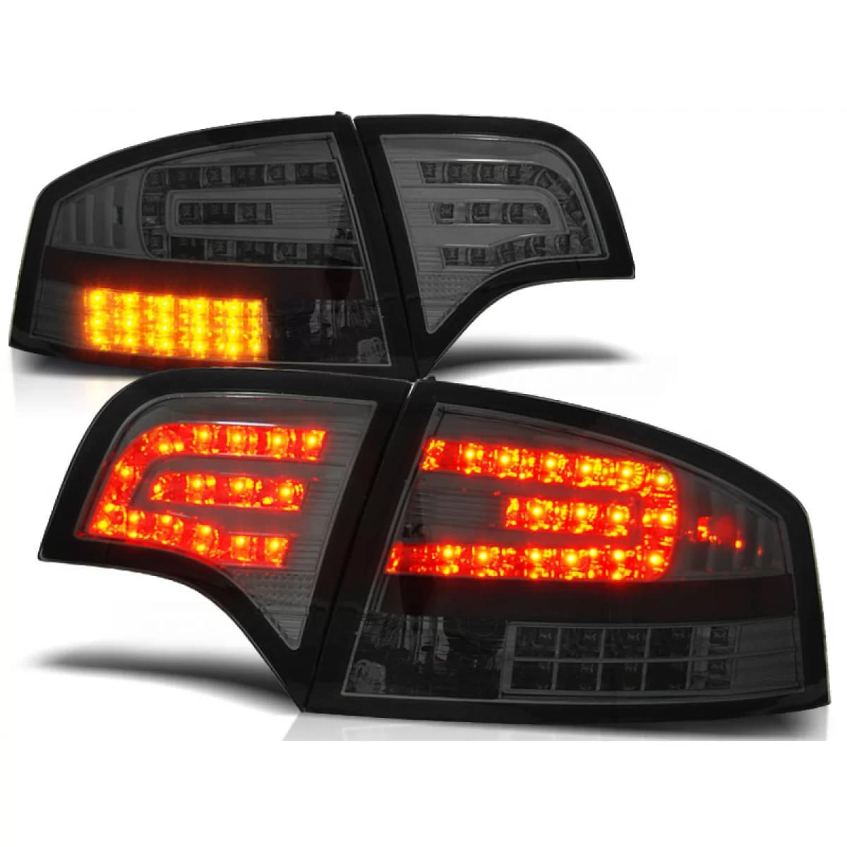 LED TAIL LIGHTS SMOKE fits AUDI A4 B7 11.04-03.08 SEDAN