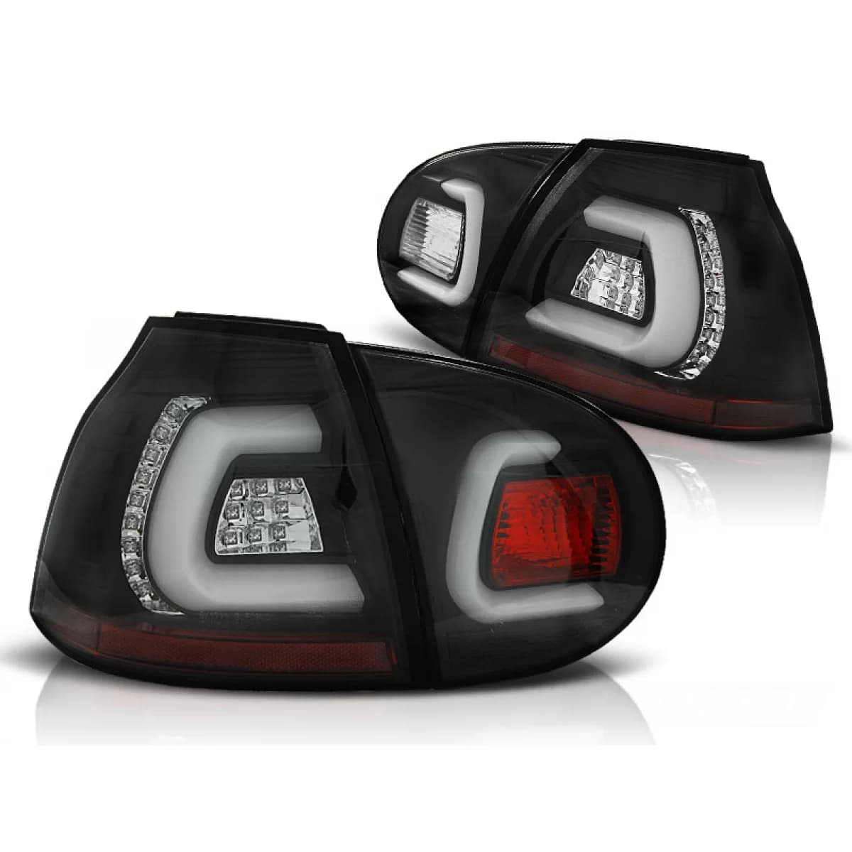 LED BAR TAIL LIGHTS BLACK fits VW GOLF 5 10.03-09