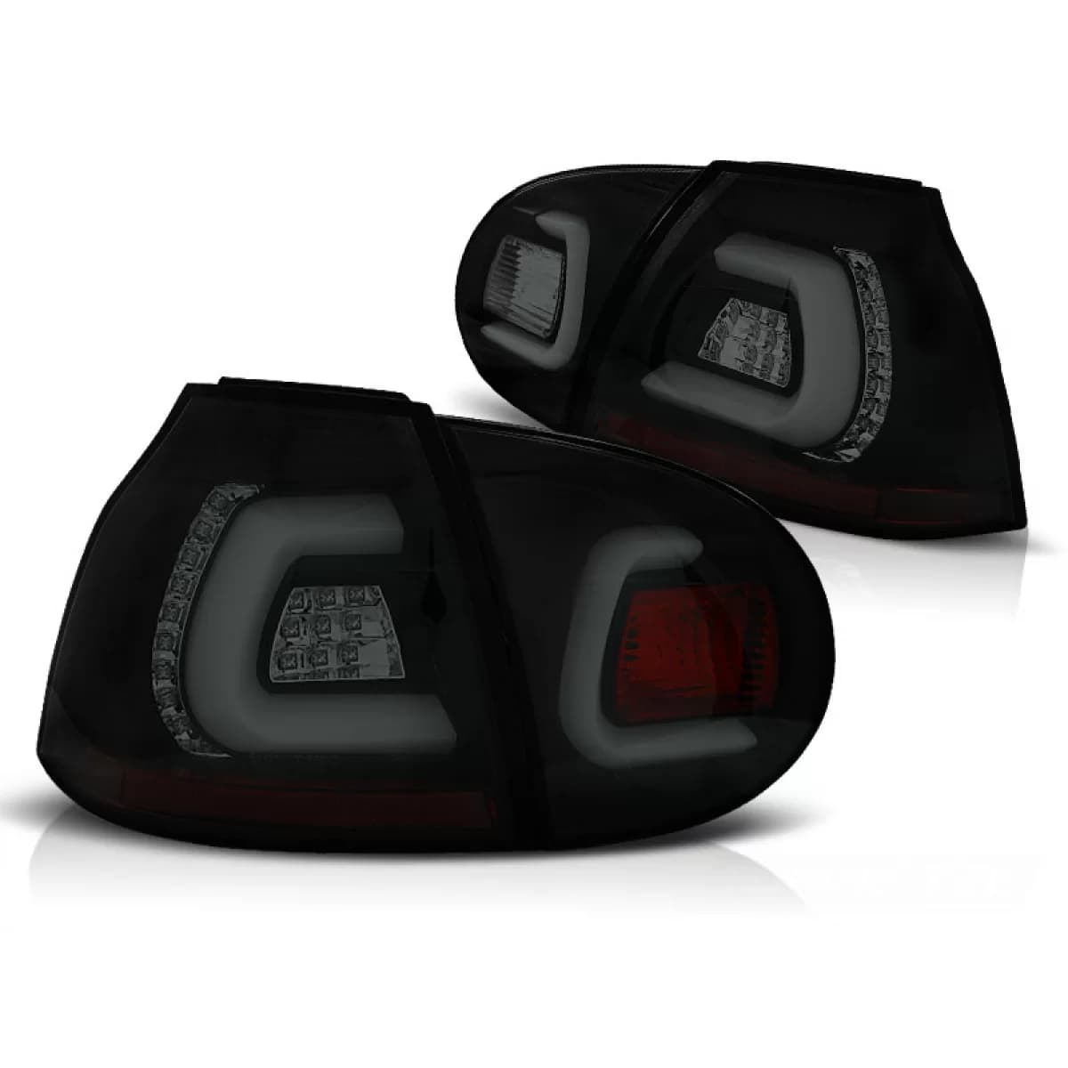 LED BAR TAIL LIGHTS BLACK SMOKE fits VW GOLF 5 10.03-09