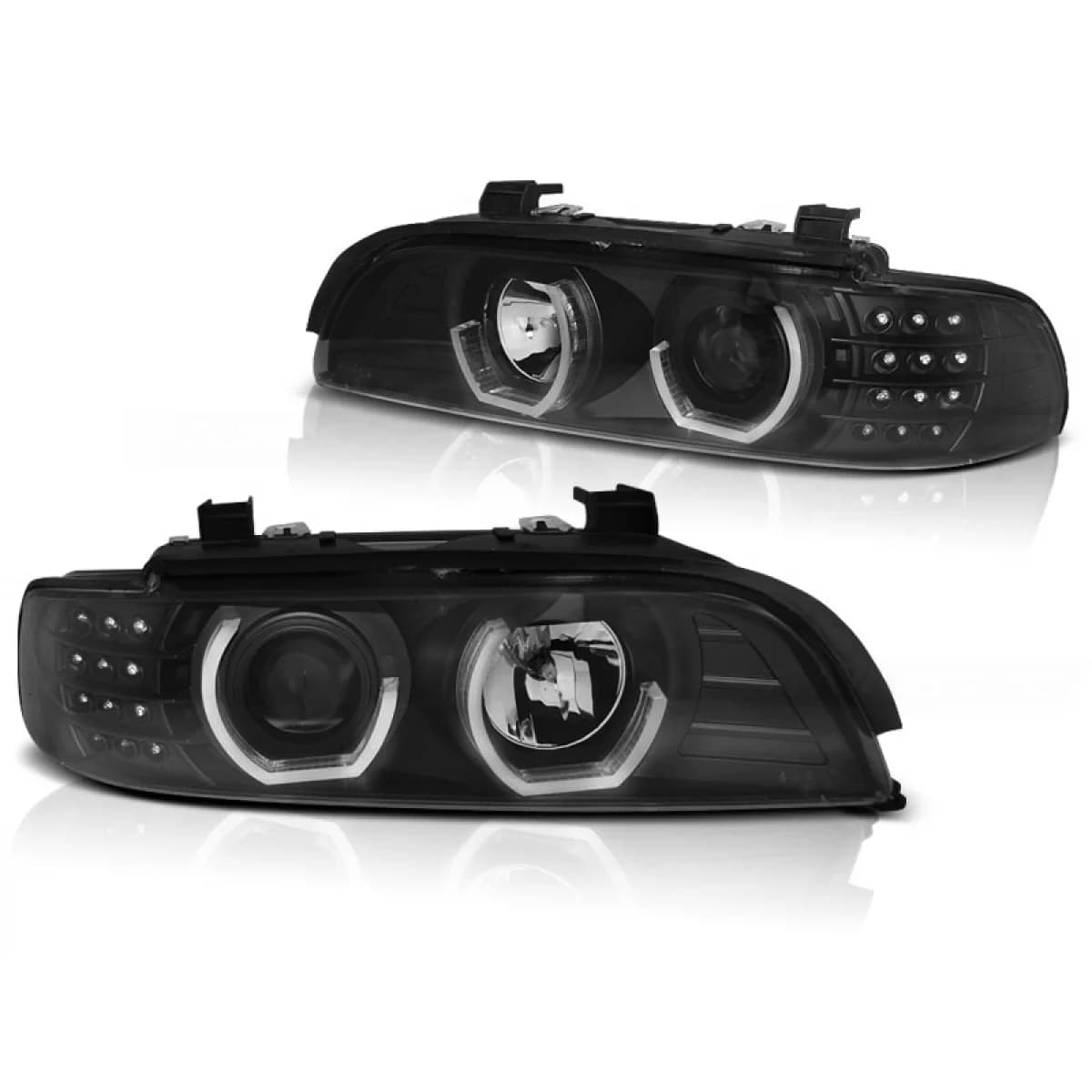 HEADLIGHTS ANGEL EYES 3D BLACK fits BMW E39 09.95-06.03