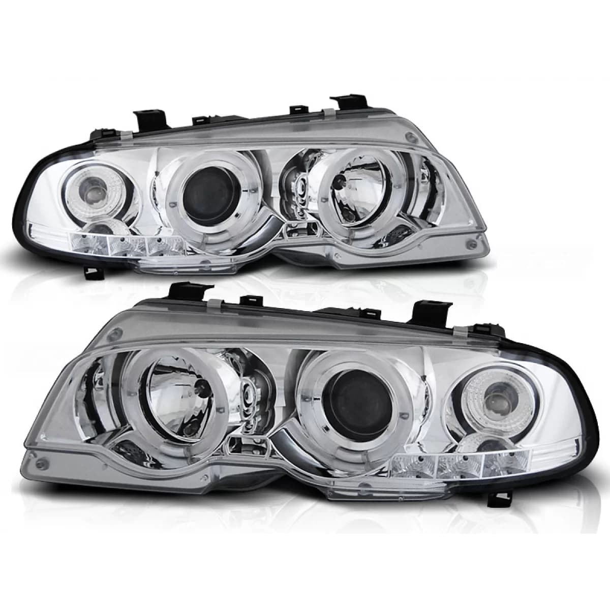 HEADLIGHTS ANGEL EYES CHROME fits BMW E46 04.99-03.03 COUPE