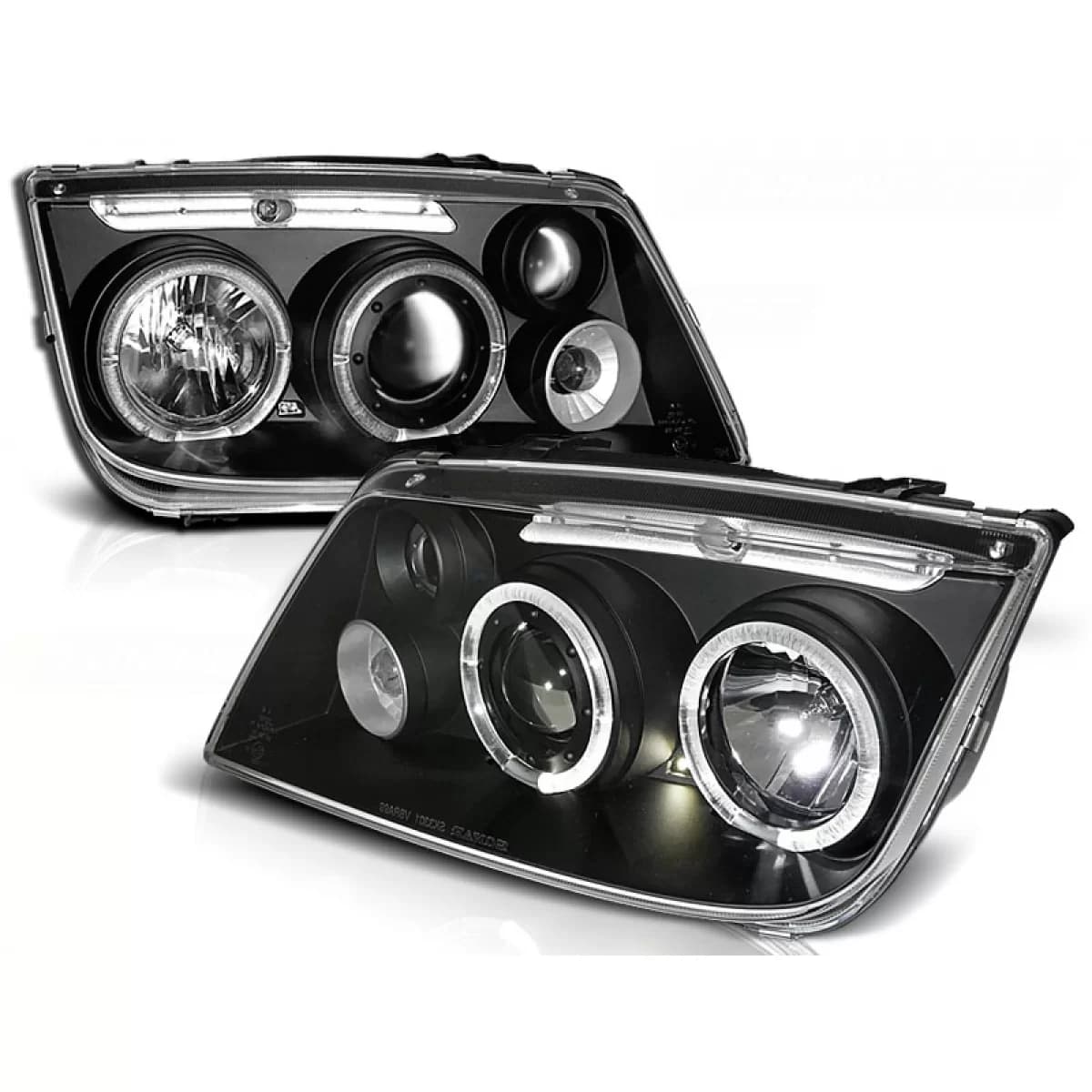 HEADLIGHTS ANGEL EYES BLACK fits VW BORA 09.98-07.05