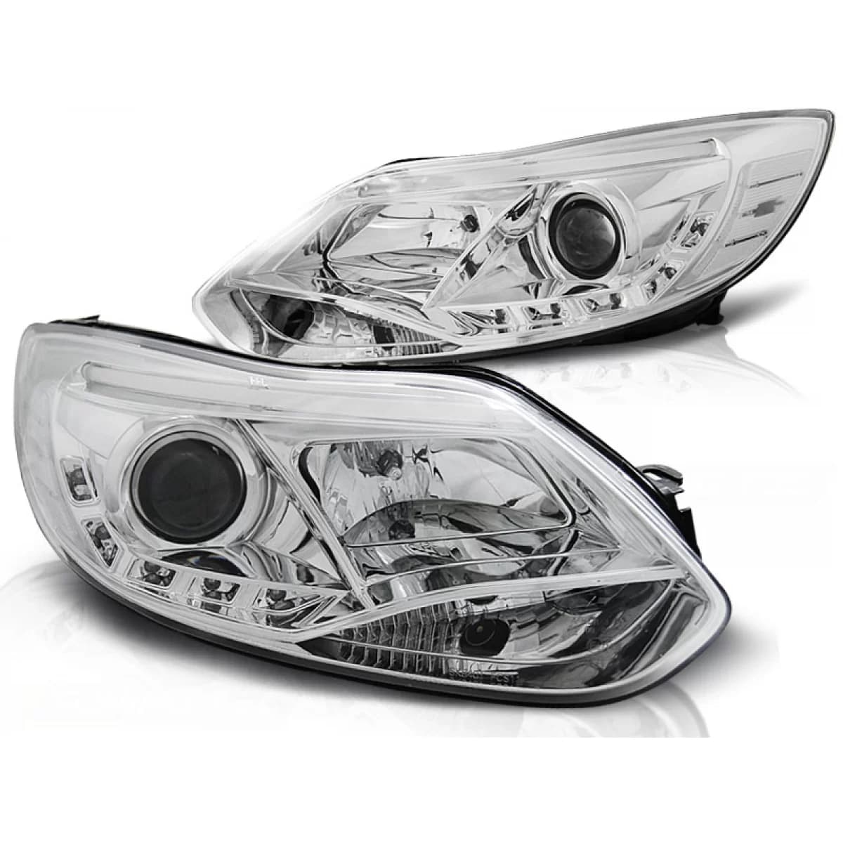 FORD FOCUS MK3 11- 10.14 TUBE LIGHTS CHROME