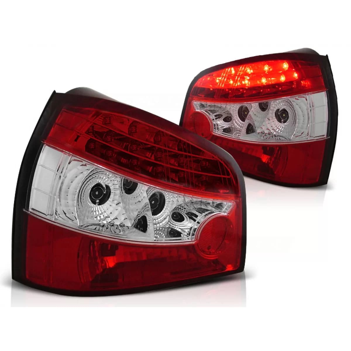 LED TAIL LIGHTS RED WHITE fits AUDI A3 09.96- 08.00