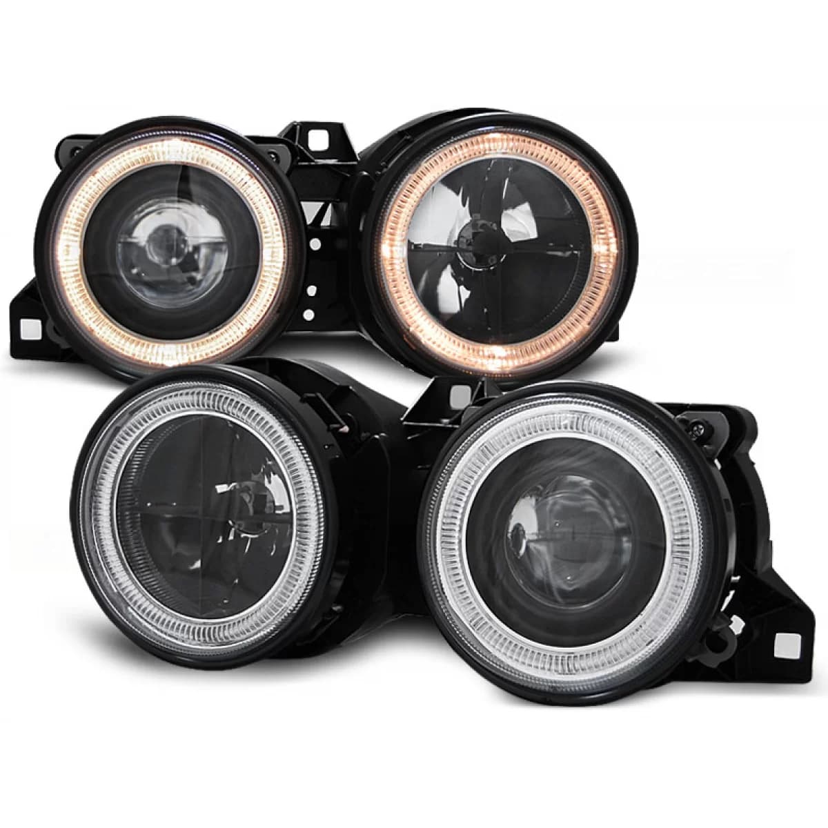 HEADLIGHTS ANGEL EYES BLACK fits BMW E30 11.82-06.94