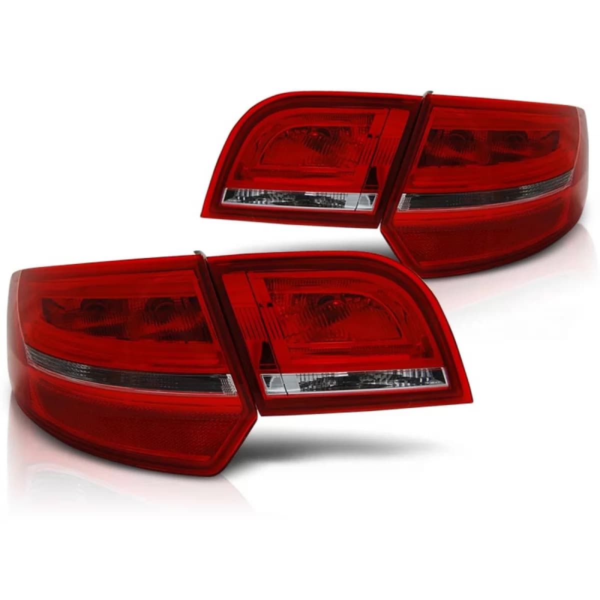 LED TAIL LIGHTS RED WHITE fits AUDI A3 8P 04-08 SPORTBACK