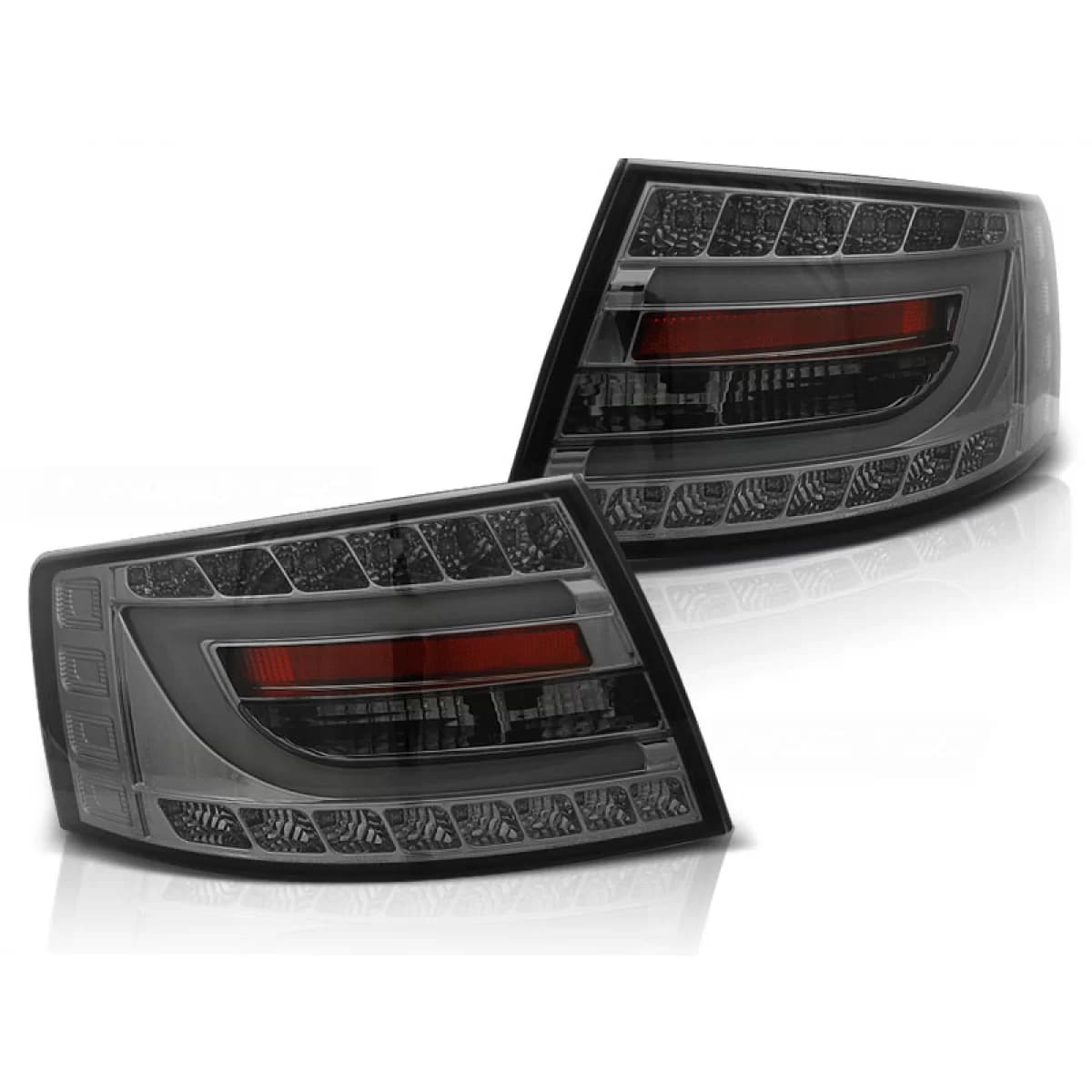 LED TAIL LIGHTS SMOKE fits AUDI A6 C6 SEDAN 04.04-08 6PIN