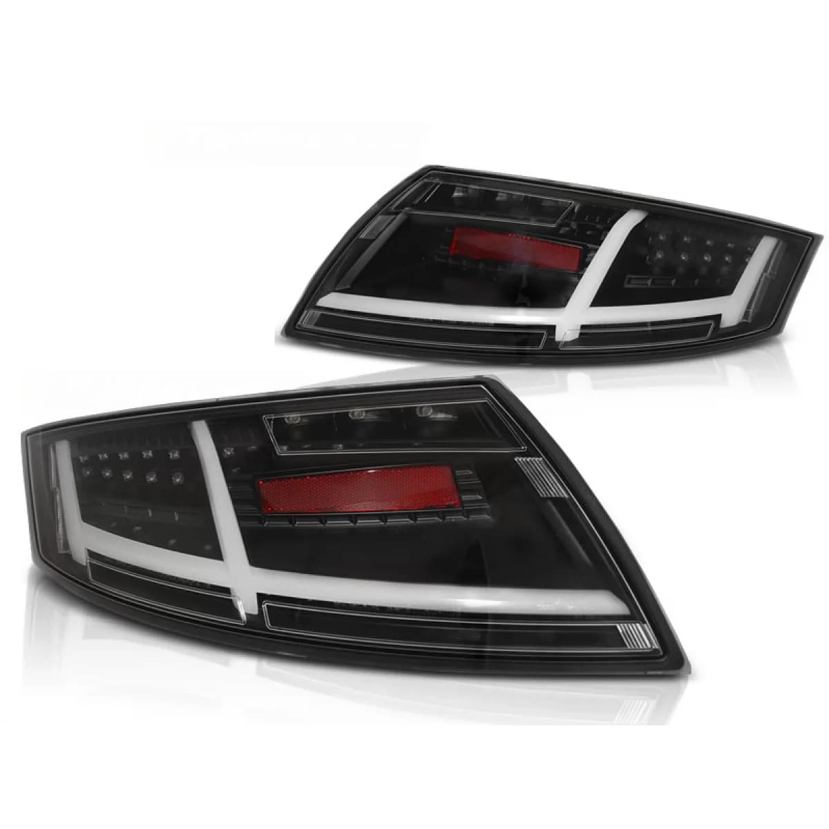 LED BAR TAIL LIGHTS BLACK fits AUDI TT 04.06-02.14