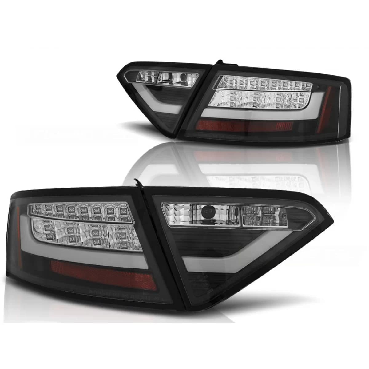 LED BAR TAIL LIGHTS BLACK fits AUDI A5 07-06.11