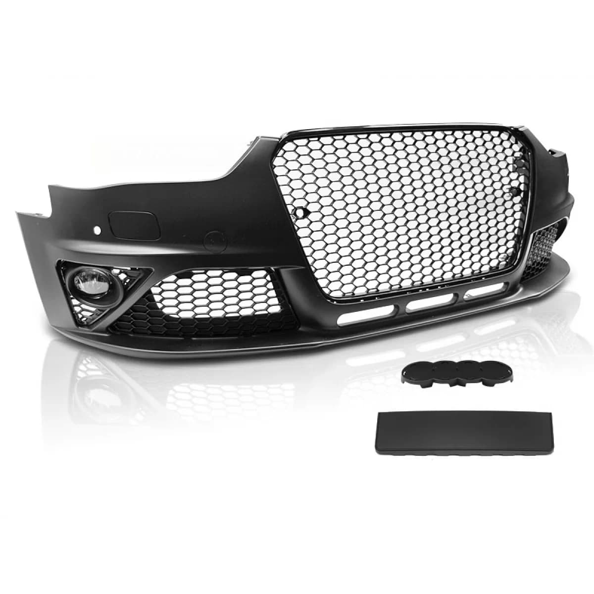 FRONT BUMPER SPORT BLACK PDC fits AUDI  A4 B8 12-15