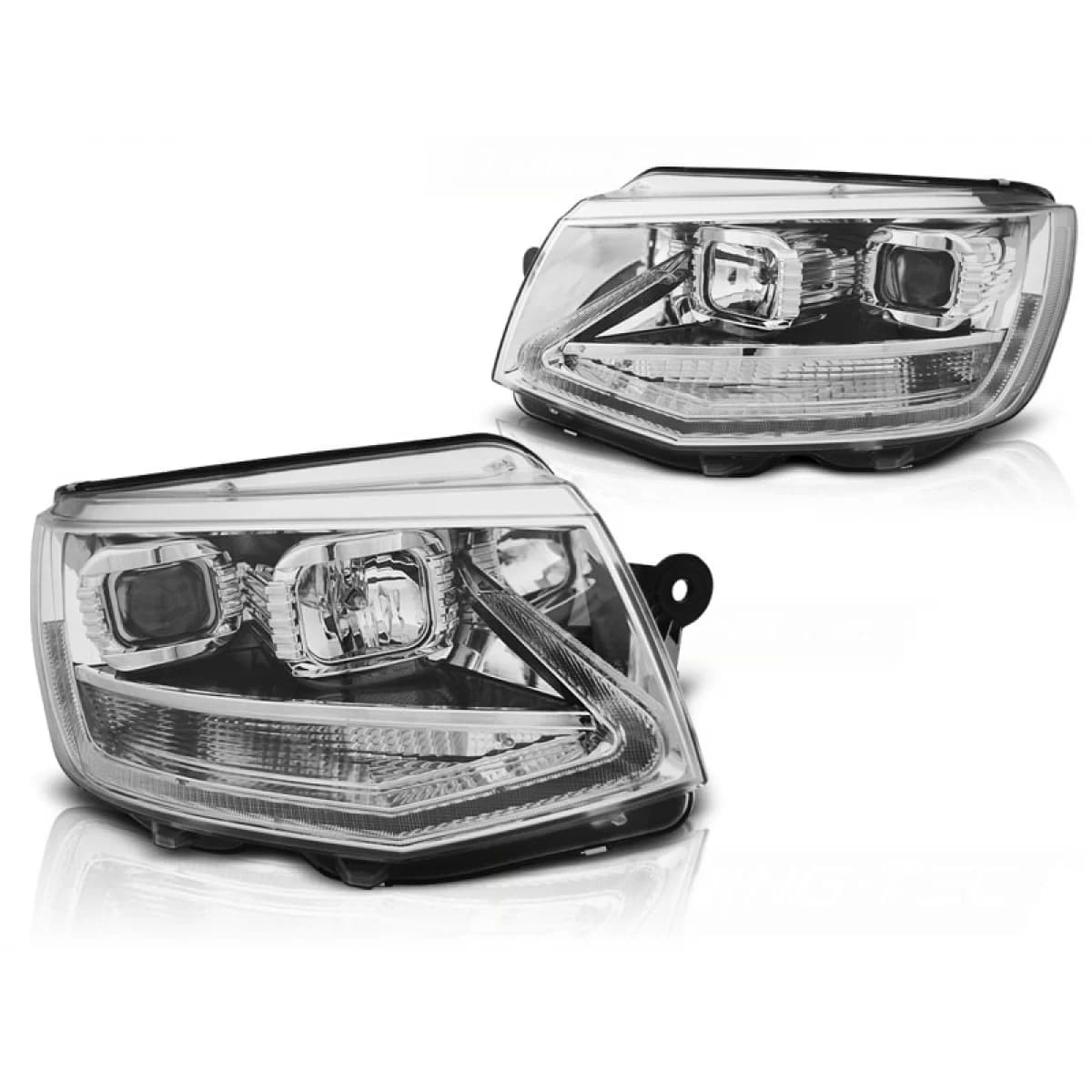 HEADLIGHTS TRUE DRL CHROME fits VW T6 15-19
