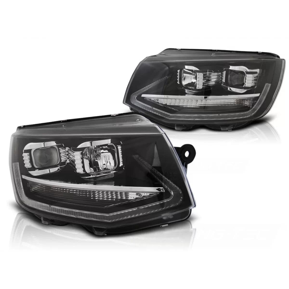 HEADLIGHTS TRUE DRL BLACK fits VW T6 15-19