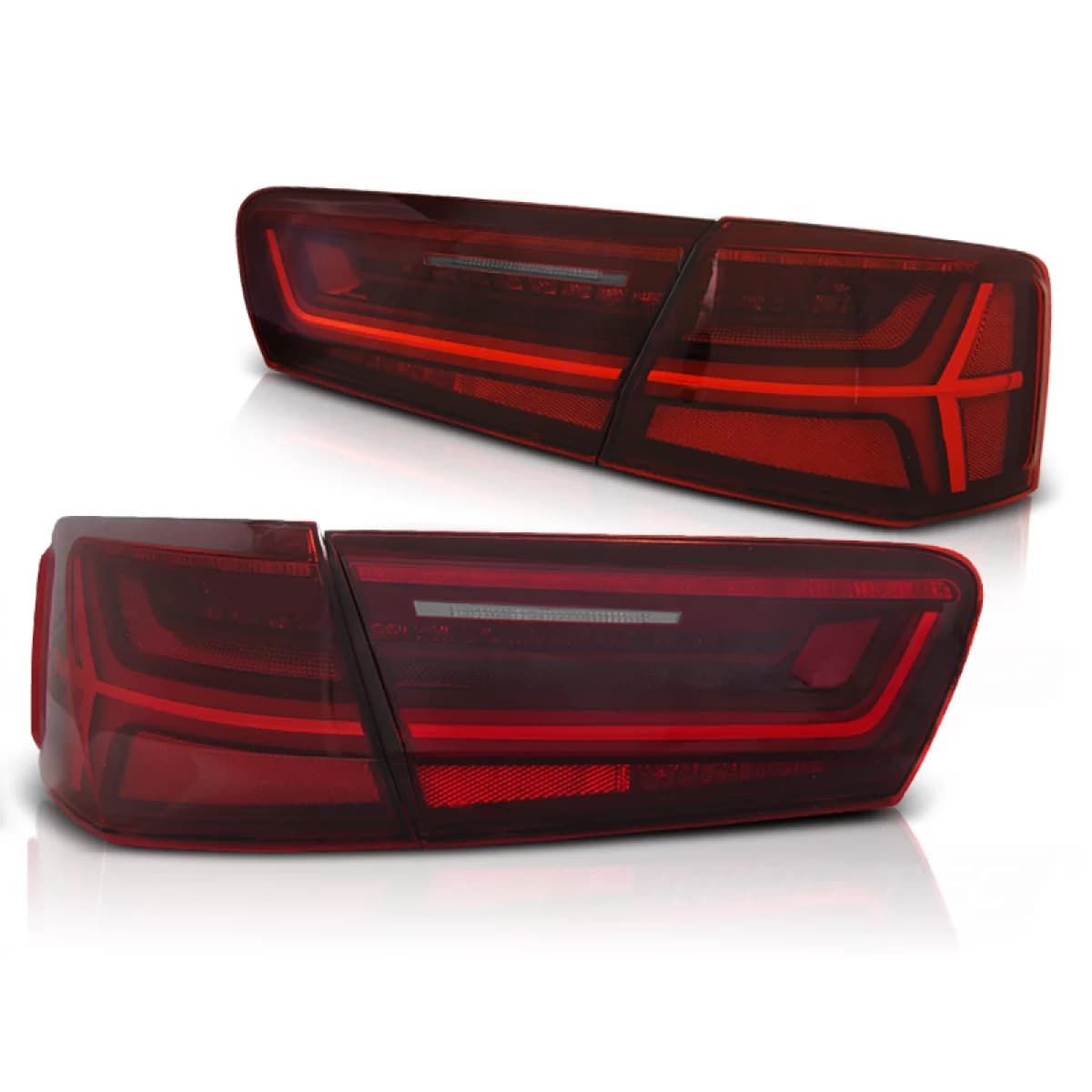 LED BAR TAIL LIGHTS RED WHITE SEQ fits AUDI A6 C7 11-14 LIMOUSINE