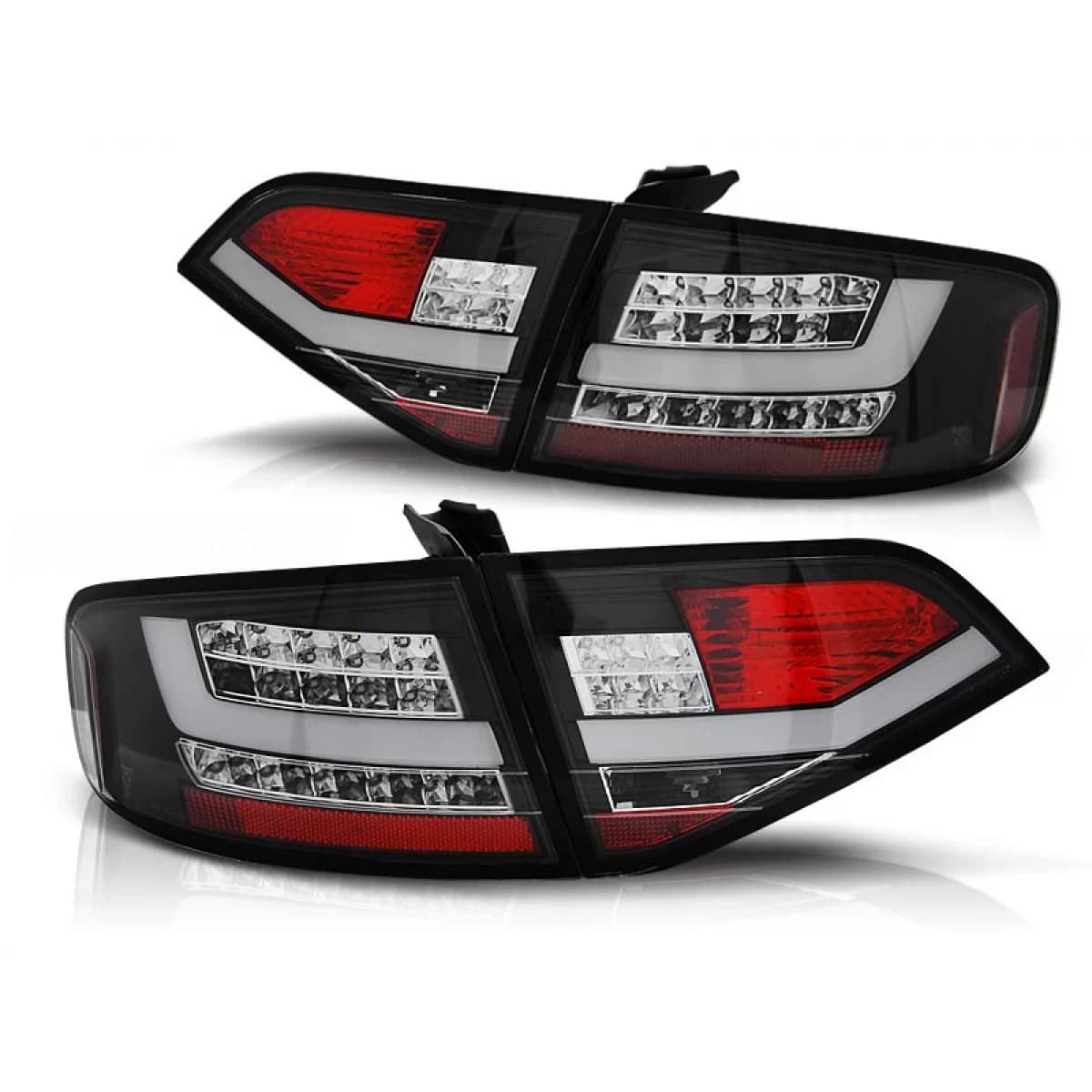 LED TAIL LIGHTS BLACK fits AUDI A4 B8 08-11 SEDAN