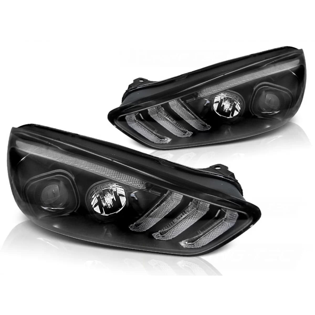 FORD FOCUS MK3 15-18 BLACK DRL LED SEQ INDICAOR