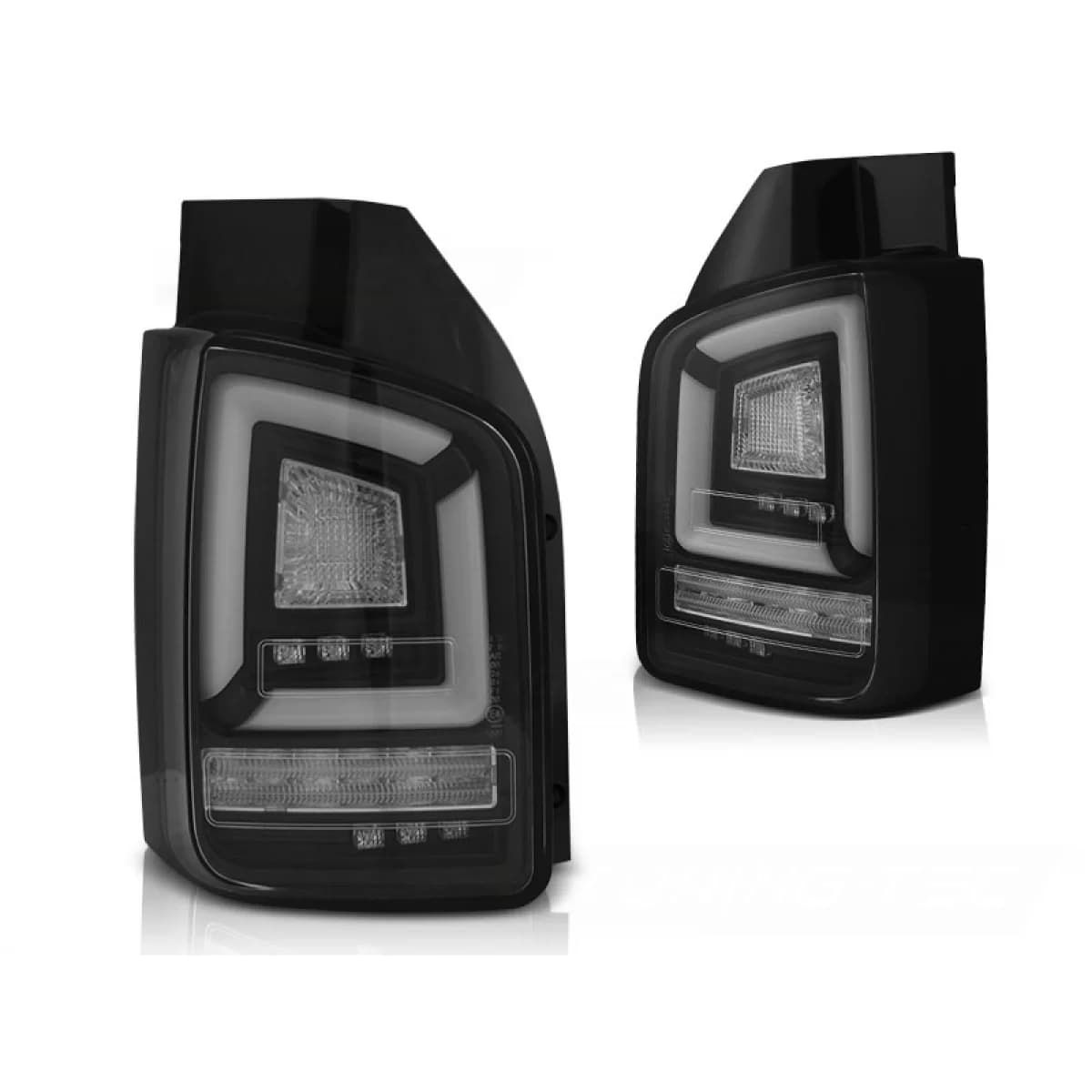 LED BAR TAIL LIGHTS BLACK SEQ fits VW T5 10-15