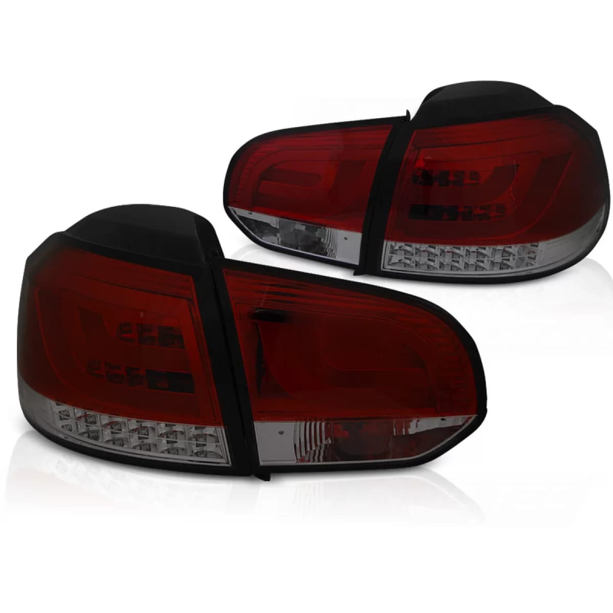 LED BAR TAIL LIGHTS RED SMOKE fits VW GOLF 6 10.08-12
