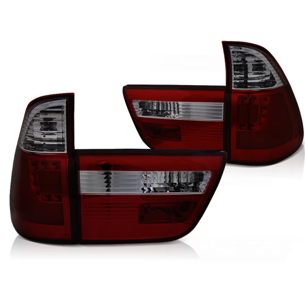 LED BAR TAIL LIGHTS RED SMOKE fits BMW X5 E53 09.99-10.03