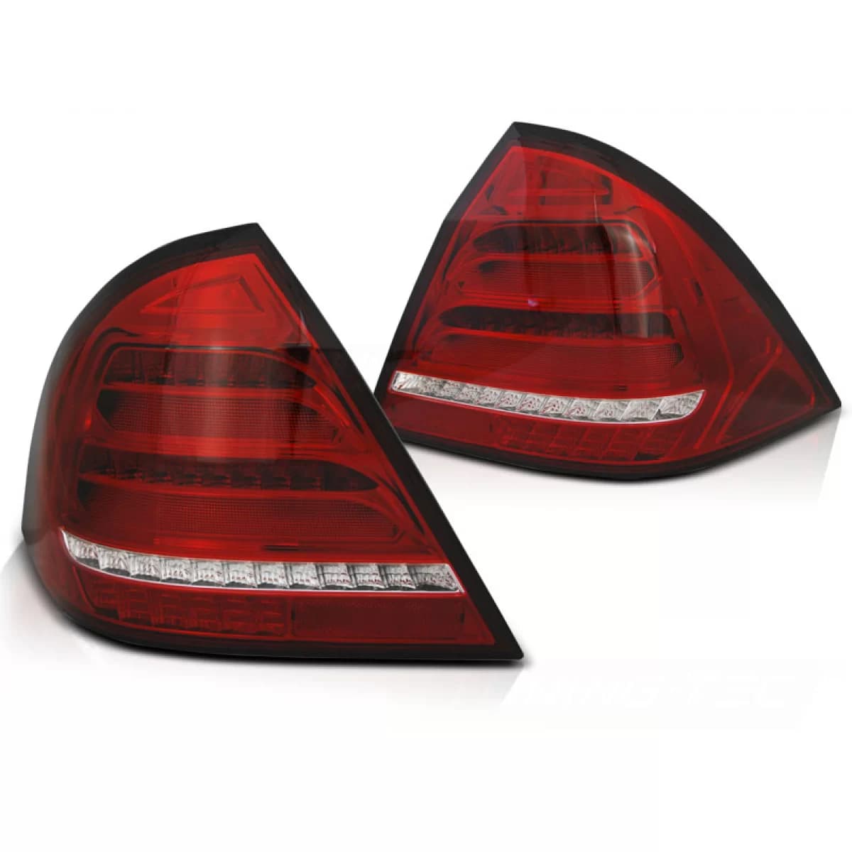 LED BAR TAIL LIGHTS RED WHITE SEQ fits MERCEDES W203 SEDAN 00-04