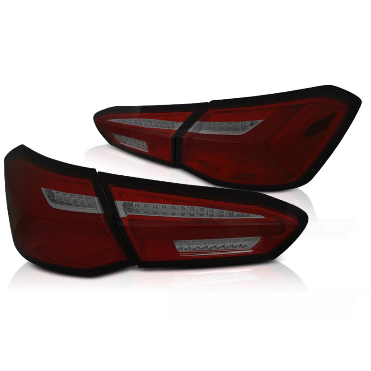 LED TAIL LIGHTS RED SMOKE SEQ fits FORD FOCUS 4 18-21 HATCHBACK