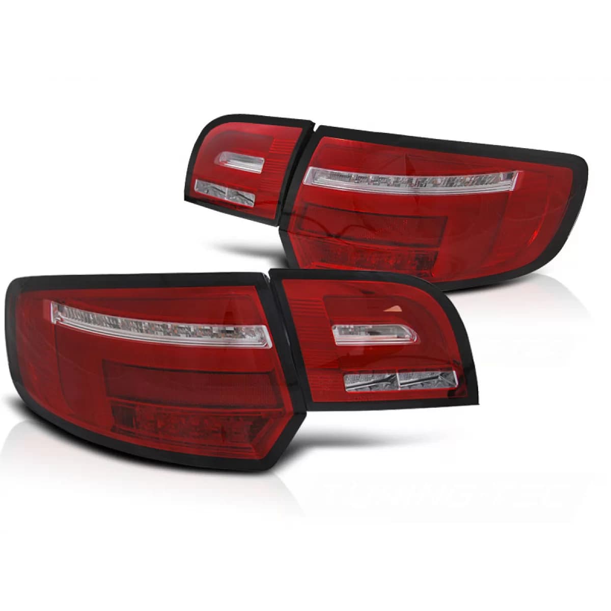 LED BAR TAIL LIGHTS RED WHIE SEQ fits AUDI A3 8P 5D 03-08