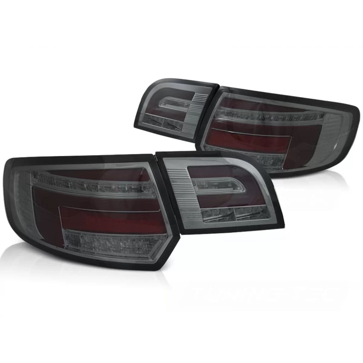 LED BAR RED TAIL LIGHTS SMOKE SEQ fits AUDI A3 8P 5D 08-12