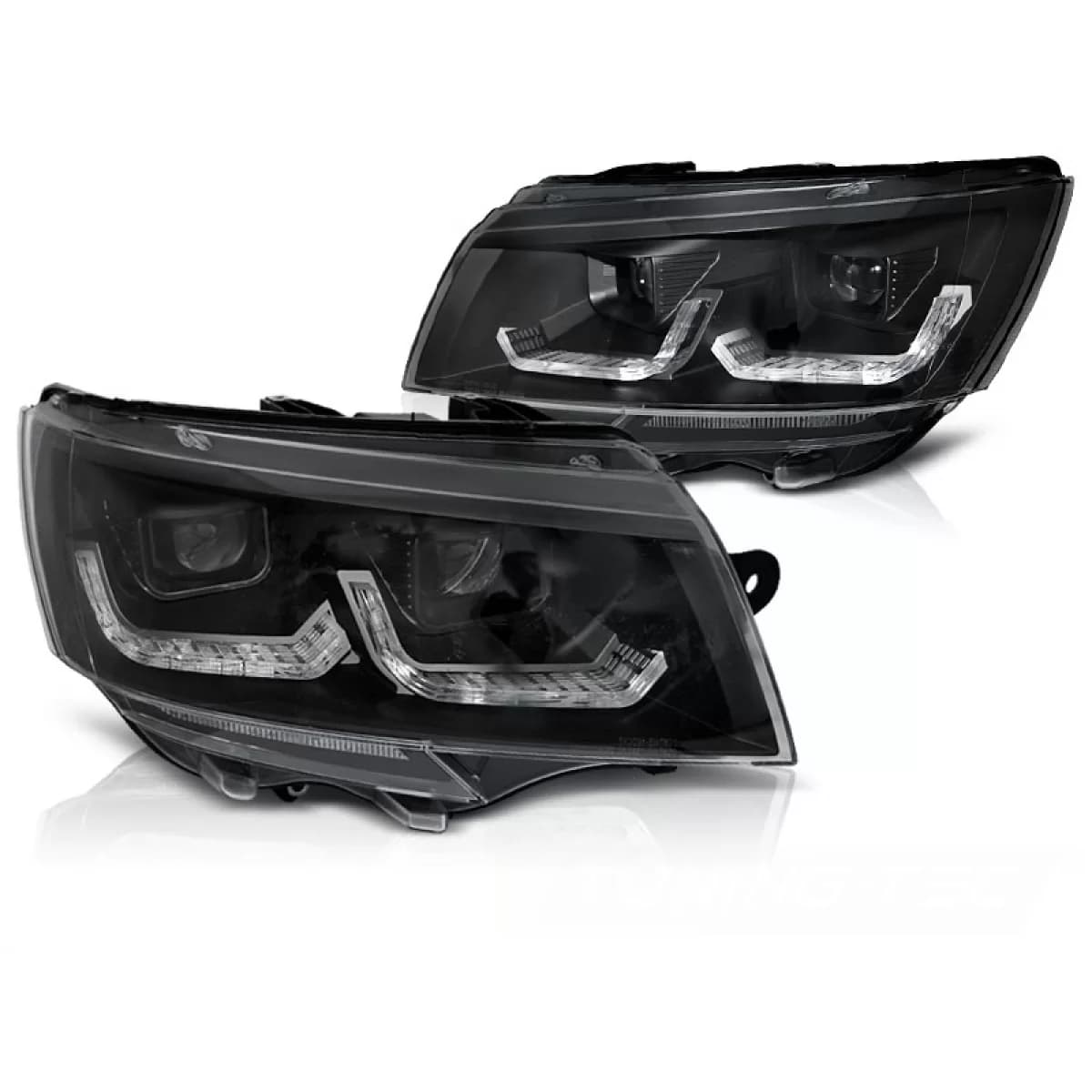 HEADLIGHTS TUBE LIGHT BLACK DRL SEQ fits VW T6.1 20-