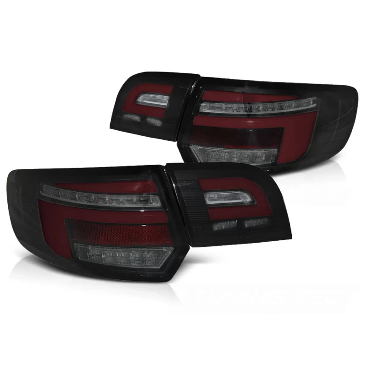 LED BAR RED TAIL LIGHTS BLACK SEQ fits AUDI A3 8P 5D 08-12