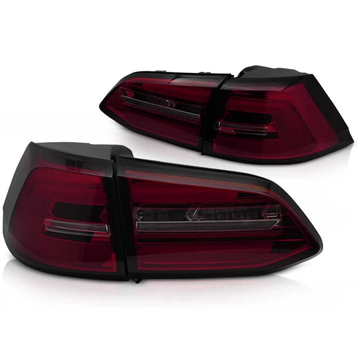 LED TAIL LIGHTS RED SMOKE SEQ fits VW GOLF 7 17-19 SW