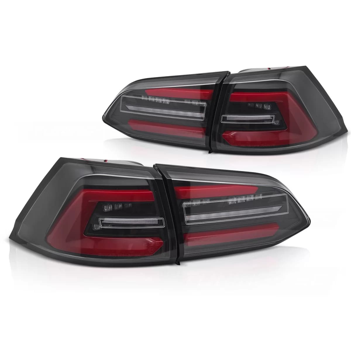 LED TAIL LIGHTS BLACK W/RED SEQ fits VW GOLF 7 13-17 SW