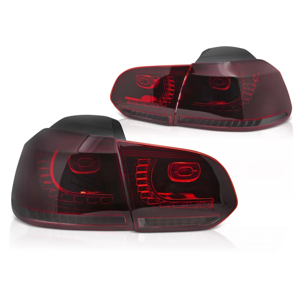 LED TAIL LIGHTS RED SMOKE SEQ fits VW GOLF 6 08-13