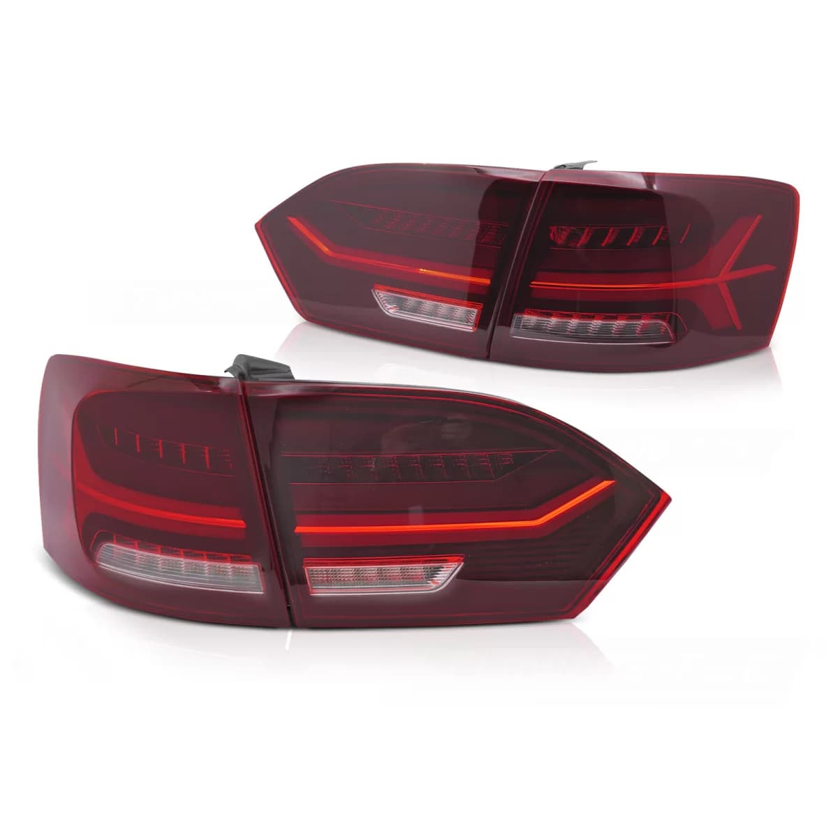 LED BAR TAIL LIGHTS RED WHITE fits VW JETTA VI 11-14