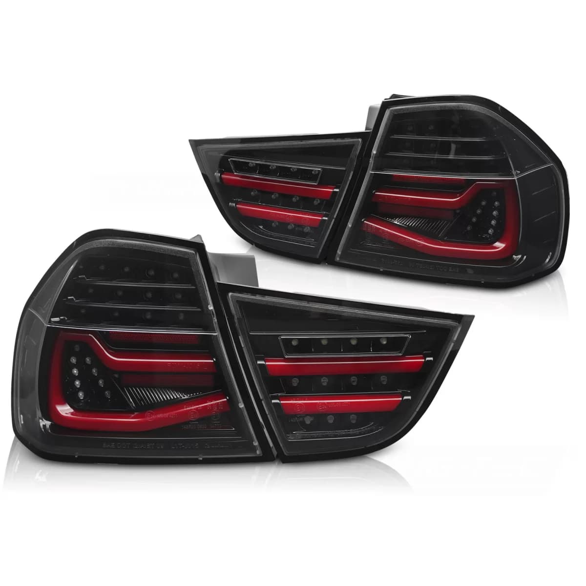 LED BAR TAIL LIGHTS BLACK SEQ fits BMW E90 09-11