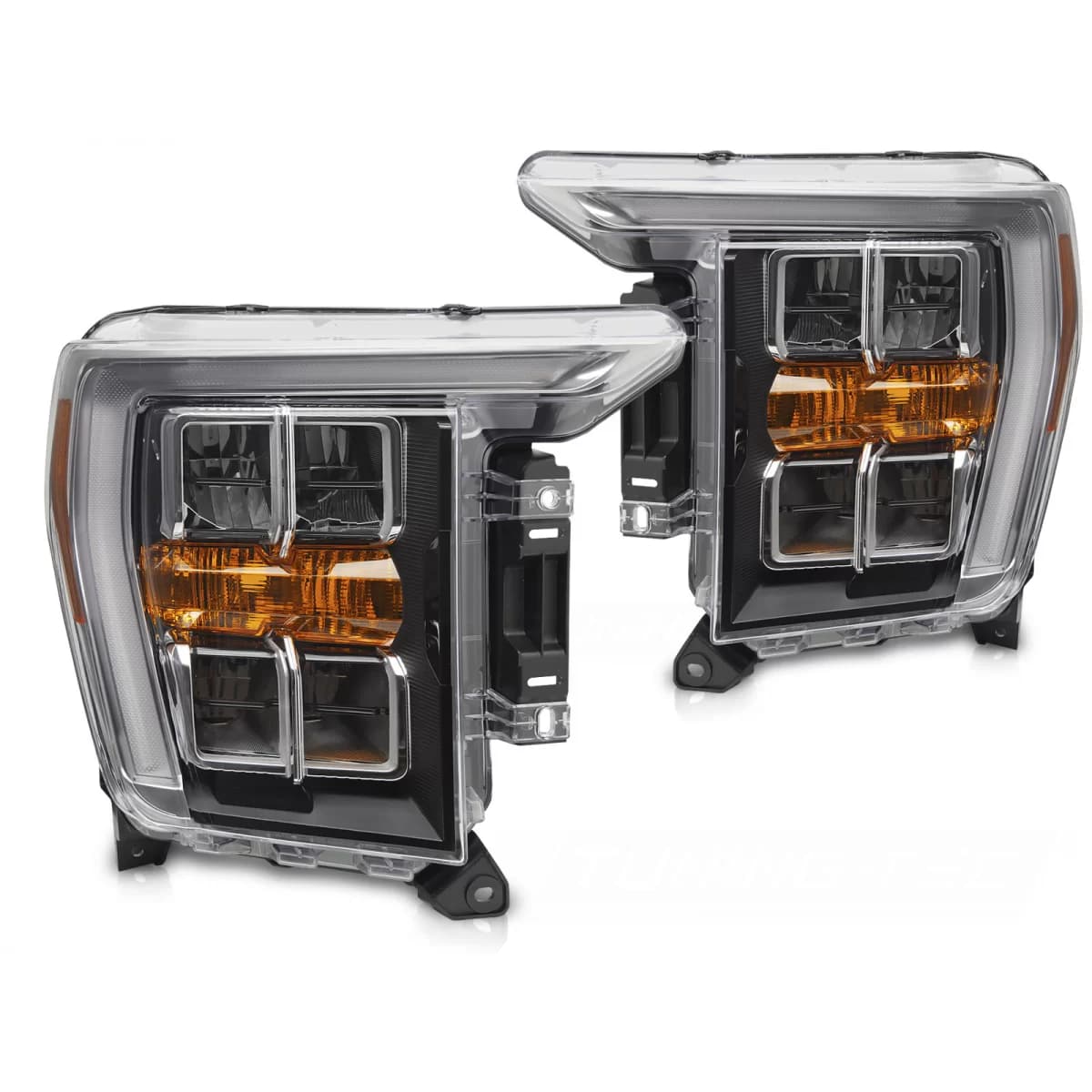 HEADLIGHTS BLACK DRL fits FORD F150 MK14 20-23
