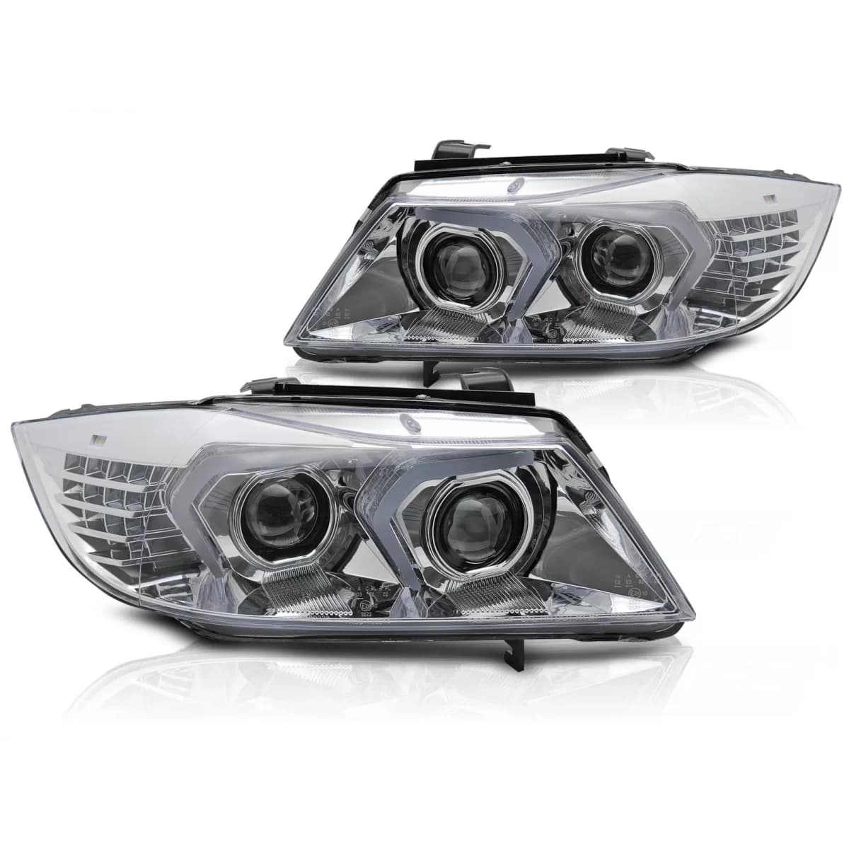 FULL LED HEADLIGHTS CHROME fits BMW E90/E91 05-08