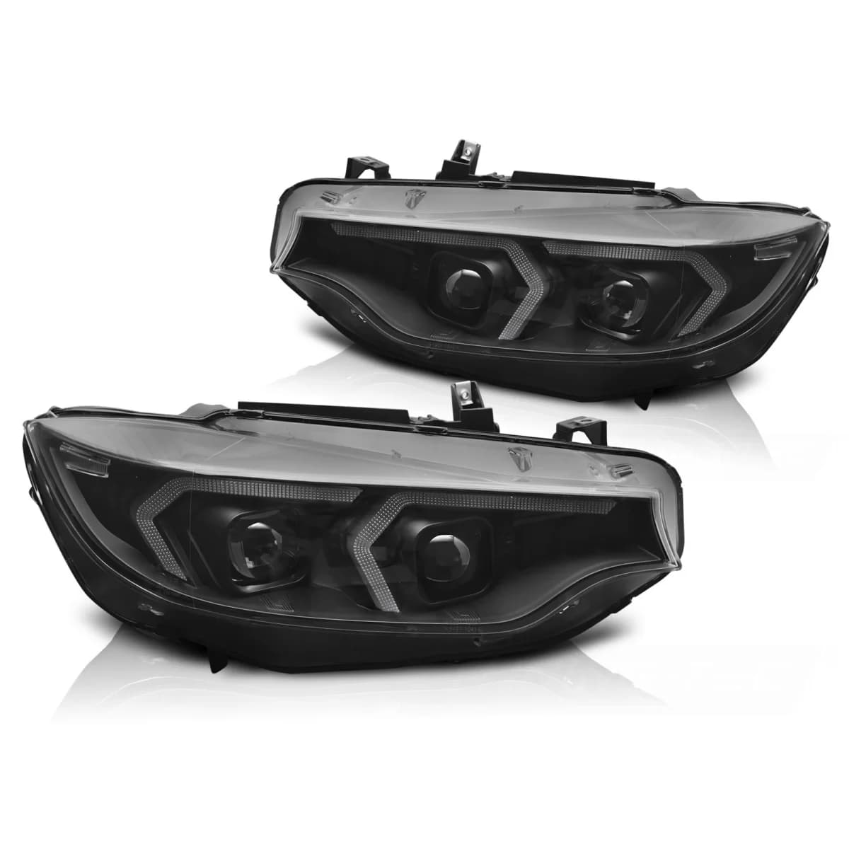 LED HEADLIGHTS BLACK DRL fits BMW F32 / F33 13-17