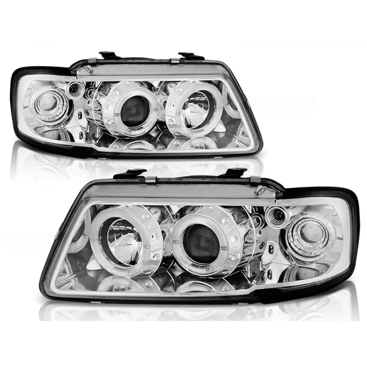 HEADLIGHTS ANGEL EYES CHROME fits AUDI A3 8L 08.96-08.00