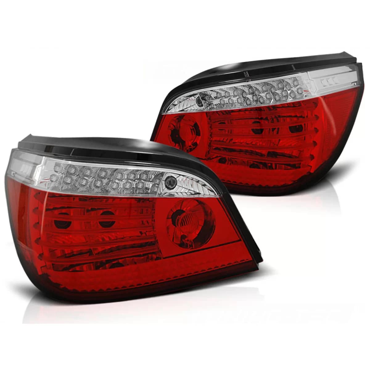 LED TAIL LIGHTS RED WHITE SEQ fits BMW E60 07.03-07