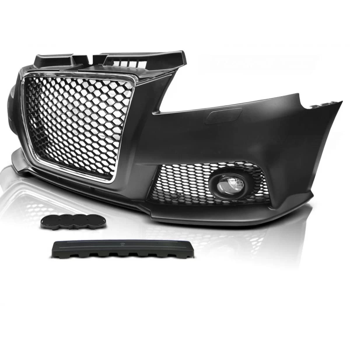 FRONT BUMPER SPORT CHROME BLACK fits AUDI A3 08-12