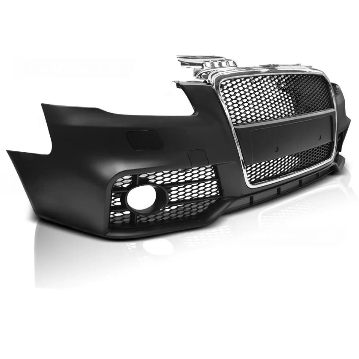 FRONT BUMPER SPORT CHROME BLACK fits AUDI A4 04-08
