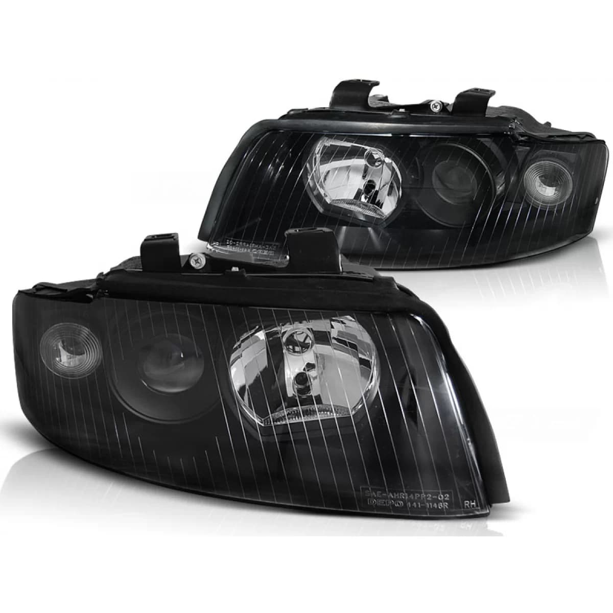 HEADLIGHTS BLACK fits AUDI A4 B6 10.00-10.04