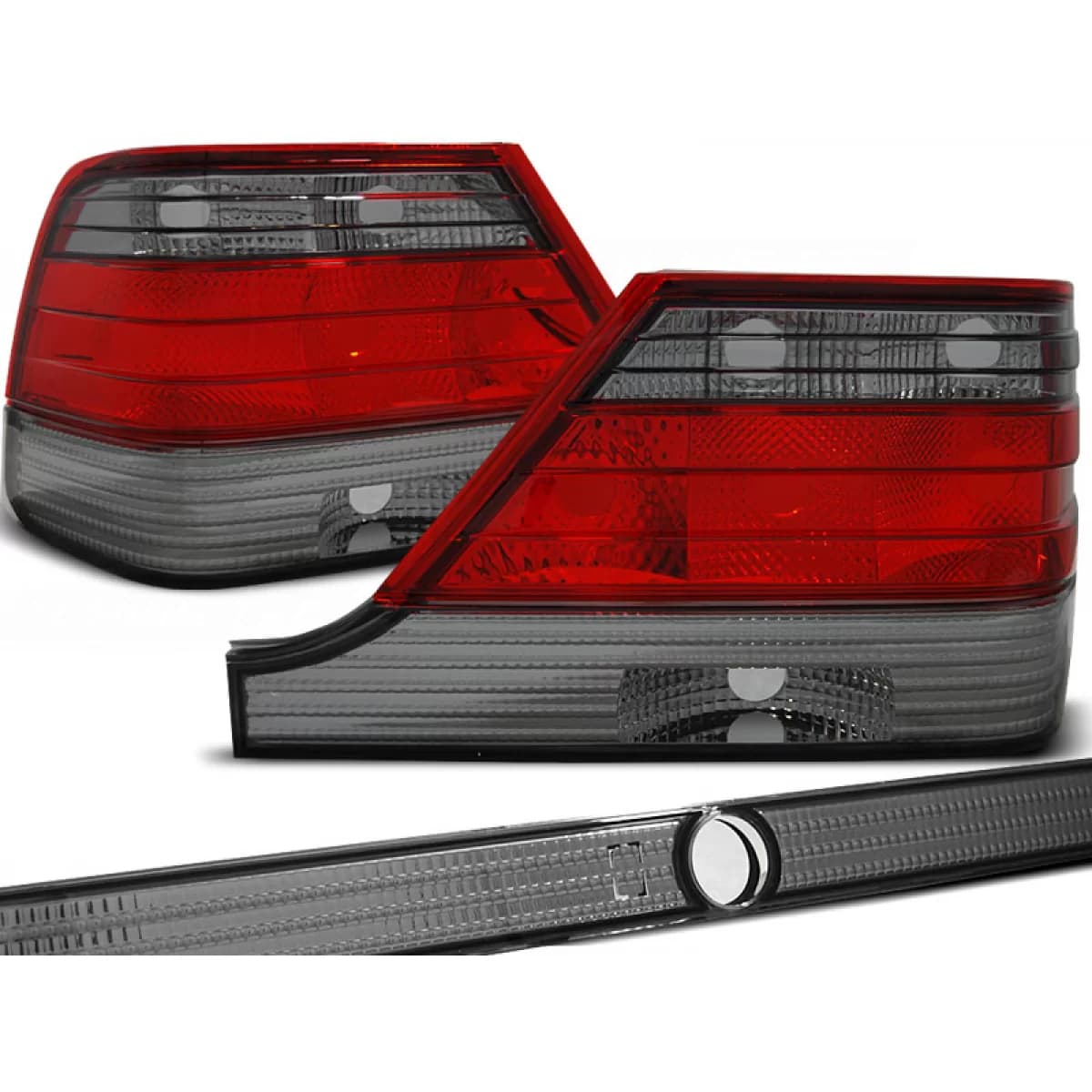 TAIL LIGHTS RED SMOKE fits MERCEDES W140 95-10.98