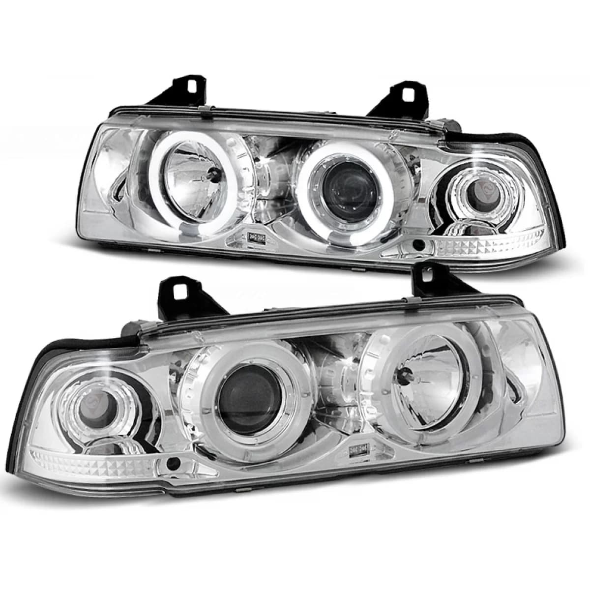 HEADLIGHTS ANGEL EYES CHROME fits BMW E36 12.90-08.99 S/C/T