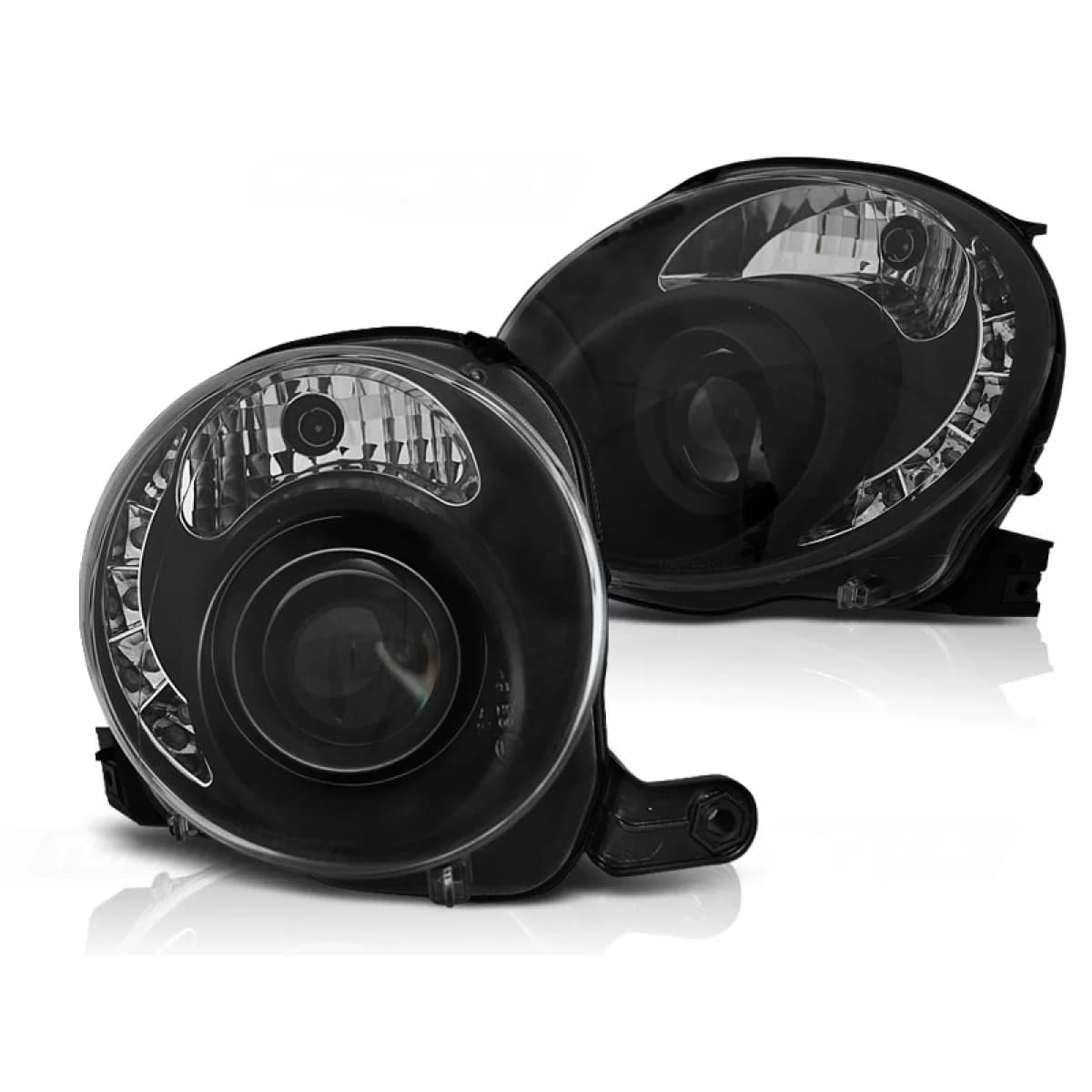 FIAT 500 07-15  BLACK LED