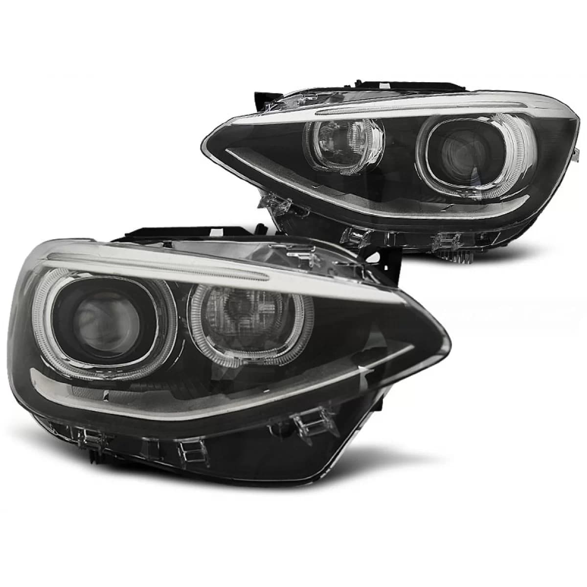 HEADLIGHTS TRUE DRL BLACK fits BMW F20 / 21 11-12.14