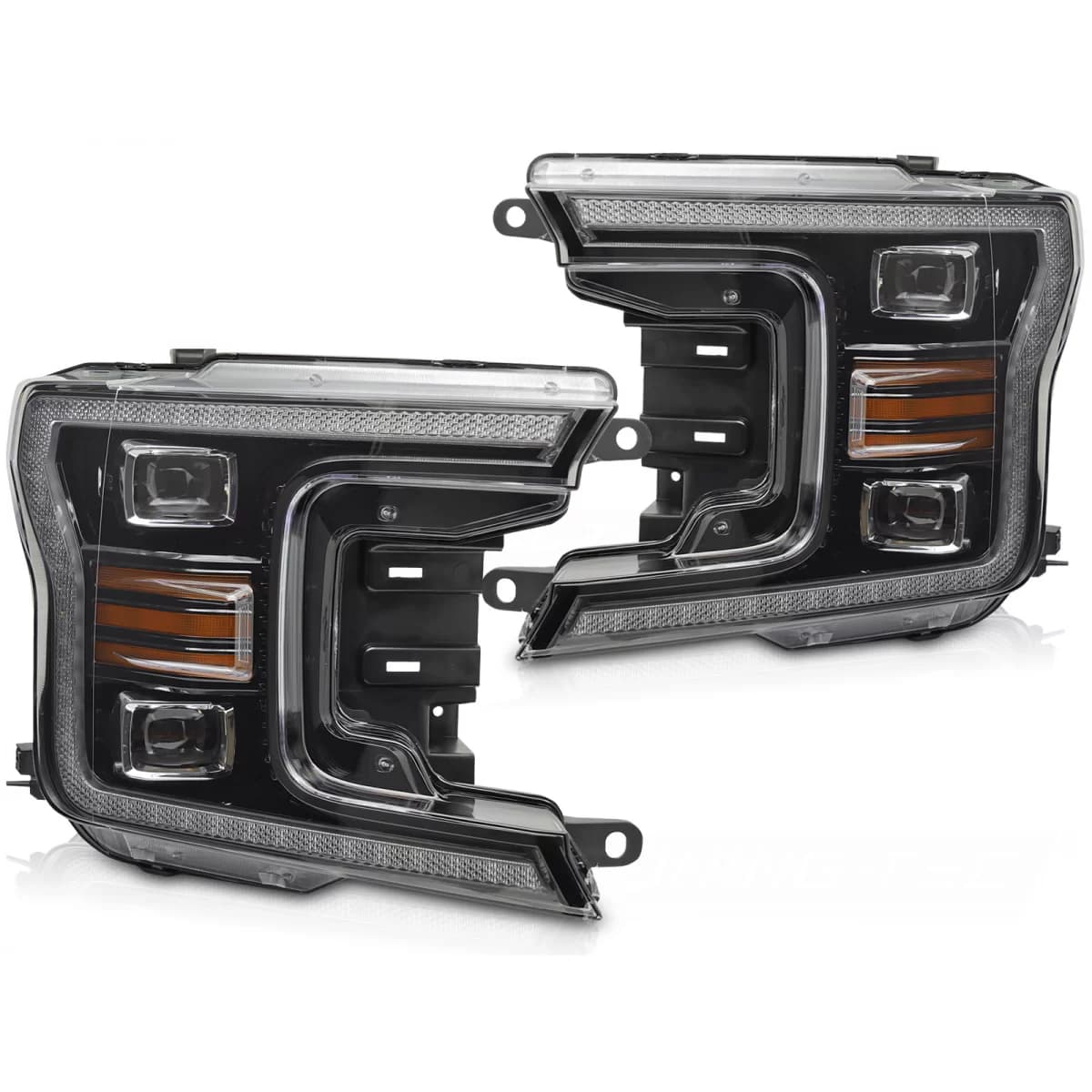 LED HEADLIGHTS BLACK DRL fits FORD F150 MK13 17-20
