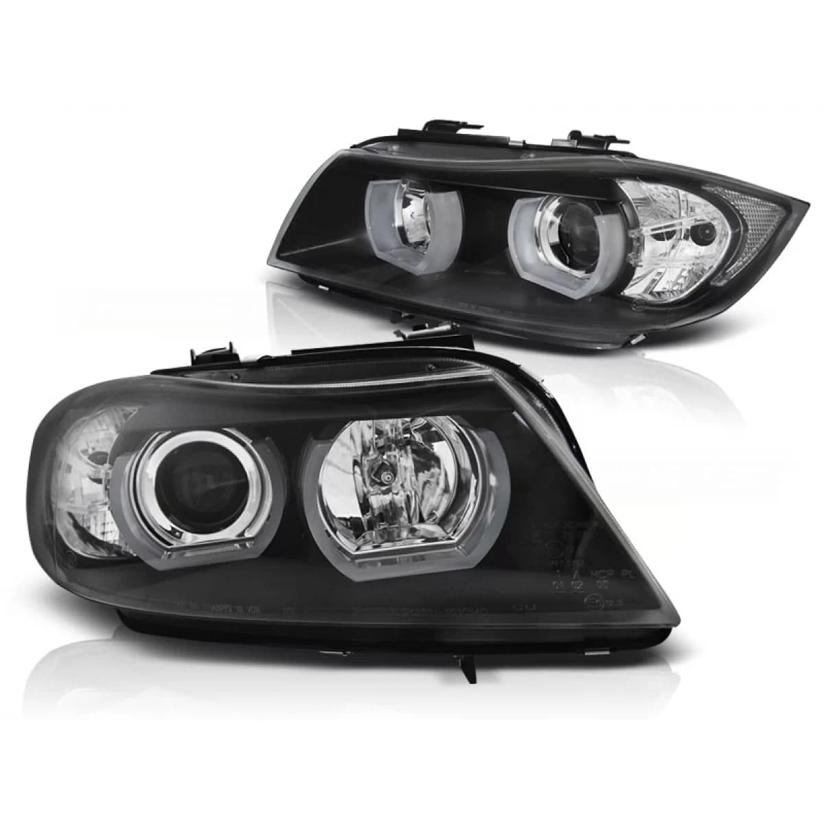 HEADLIGHTS U-LED LIGHT 3D BLACK fits BMW E90/E91 03.05-08.0