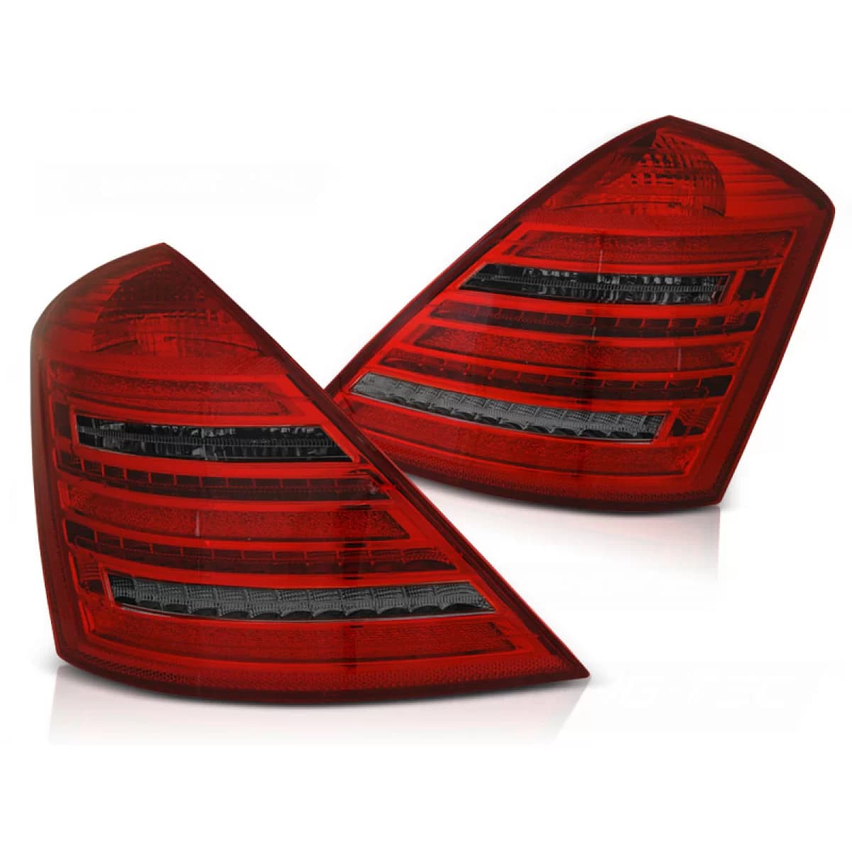 LED TAIL LIGHTS RED SMOKE SEQ W222 LOOK fits MERCEDES W221 S-KLASA 05-09